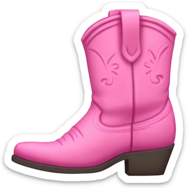 Pink cowgirl boots sticker