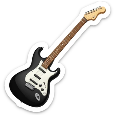 electric guitar and music notes sticker