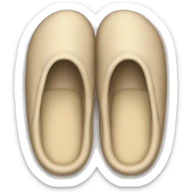 beige house slippers sticker