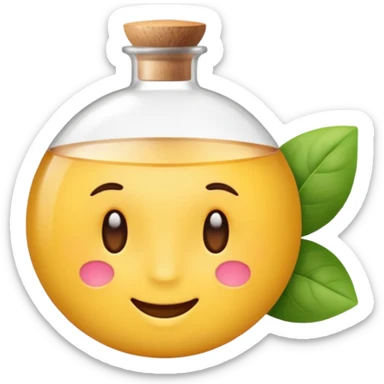 create a fragrance smelling emoji in the style of iphone sticker