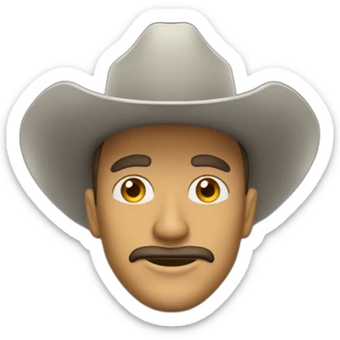 Sombrero de vaquero sin cara sticker