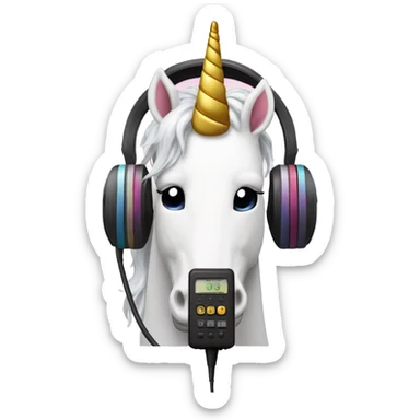 A unicorn on a radio sticker