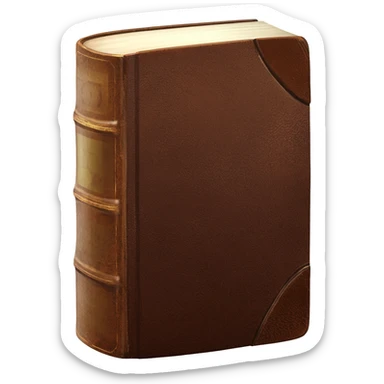 Spine of a book facing backword sticker