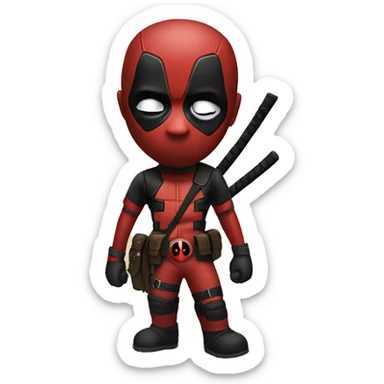 Funny dead pool child  sticker