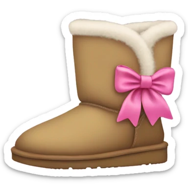 Uggs with a pink bow sticker