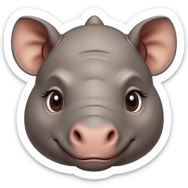 cute disney baby rhino sticker