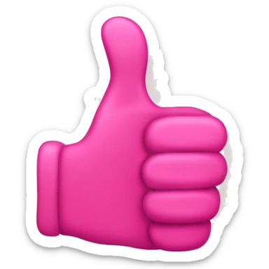Pink thumbs up sticker