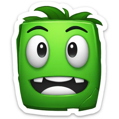Green_Normal_Difficult_Face_From_Geometry_Dash_By_RobTop sticker