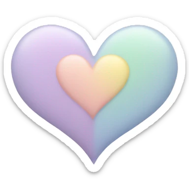 Pastel hearts sticker