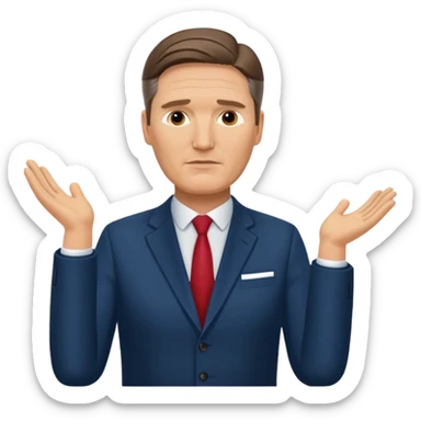 Keir Starmer headshot standing sticker