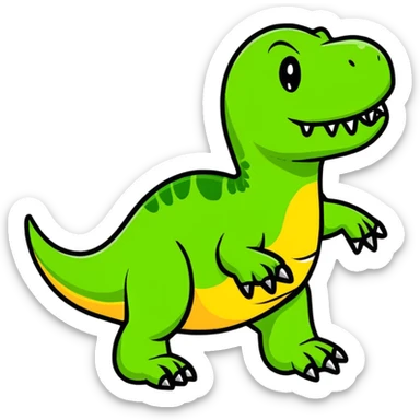 dinosaur with big toes sticker