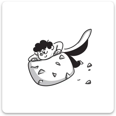 Superhuman with super strength lifting heavy objects sticker