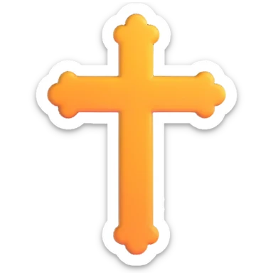 cross icon with slight shadow, subtle 3D effect, designed for clarity at small sizes sticker