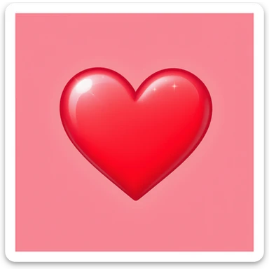 cute and shiny heart emoji, no background sticker