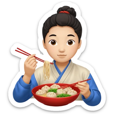 Chinese theme emoji food sticker