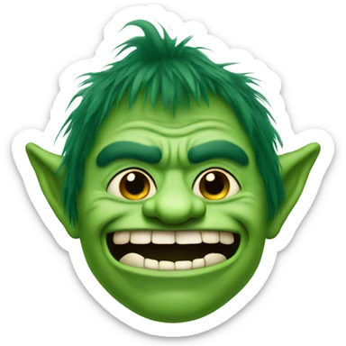green troll face sticker