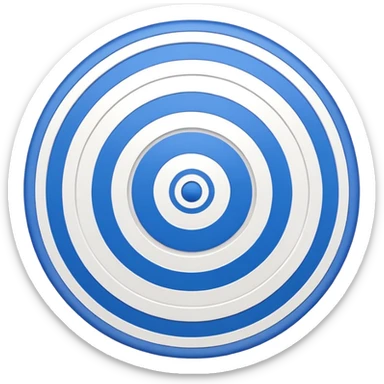 bullseye target emoji in blue and white sticker