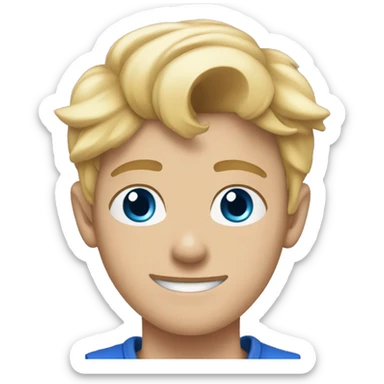 dutch white 16 yr old dude with blond hair and piercing blue eyes and chisled jawline  sticker