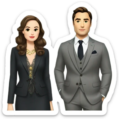 blair waldorf and Chuck Bass sticker