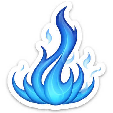 Blue fire copy and paste sticker