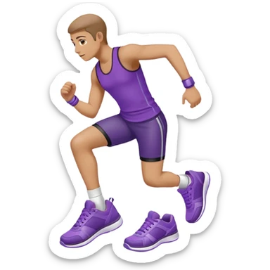 purple sneakers aerobic sticker