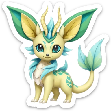 Colorful Exotic Meloetta-Vaporeon-Leafeon-Amaura-Venom-Stitch-Fakémon-creature-hybrid sticker