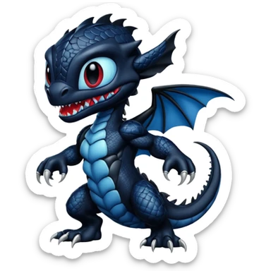 Venom-Toothless-Stitch-fusion, full body sticker