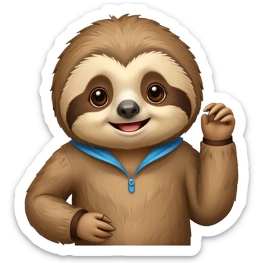 Cute sloth dressed up in a Zoe costume from K-pop demon hunters  sticker
