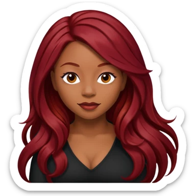 LaTavia Robeson from Destiny's Child with long dark red hair sticker