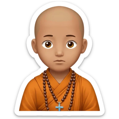  prayer beads monk sticker