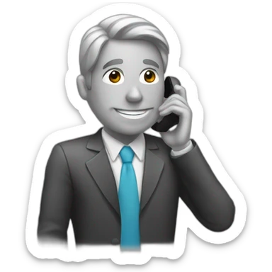 persona usando un teléfono sticker