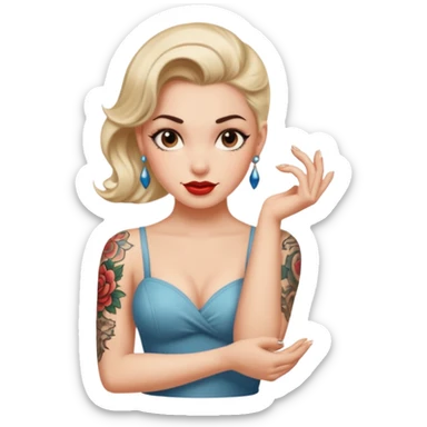 in arm pin-up tattoo all-over sticker