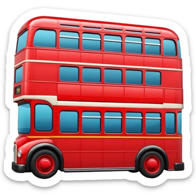 double decker bus sticker
