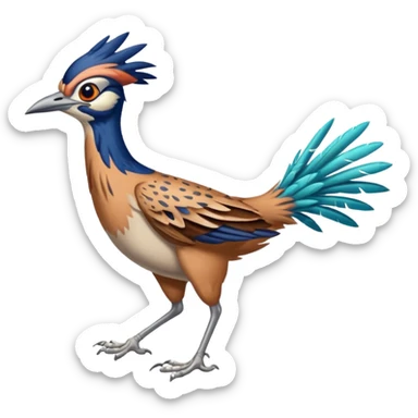 roadrunner colorful appears to be running sticker