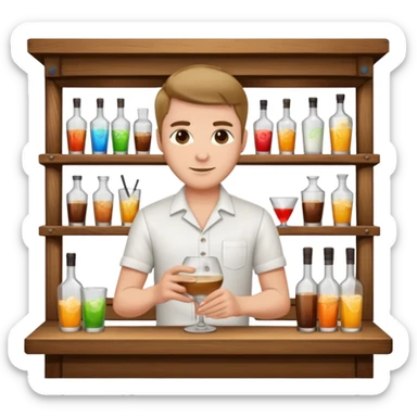 bartender mixing drinks sticker