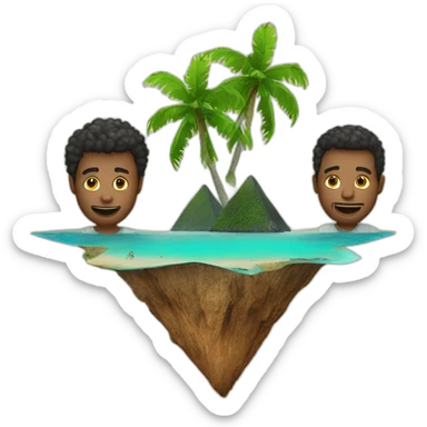 bermuda triangle and 3 mens inside sticker