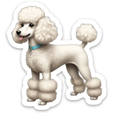 Dog Standart Poodle full body sticker