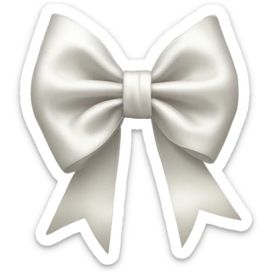 white satin bow sticker