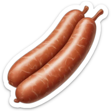 Emoji mangeant du saucisson sec sticker