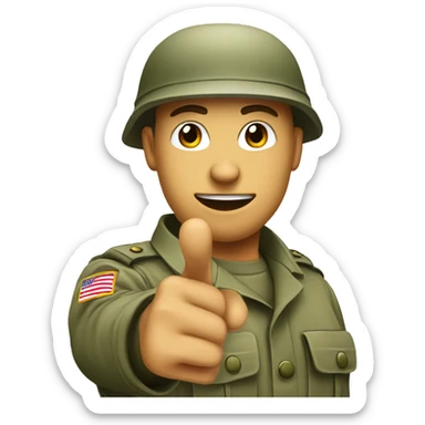 army soldier pointing at you with hand sticker