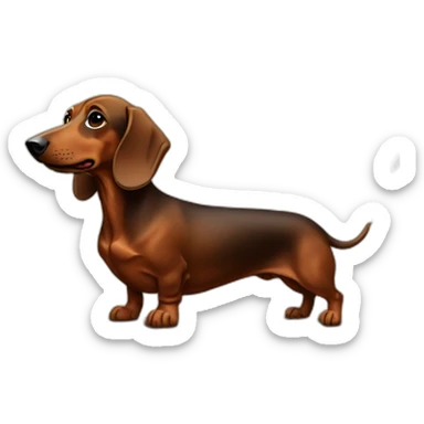 hunting dachshund sticker