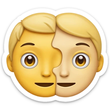 I want to create an emoji in that image we can see both Sad and happy feeling simultaneously sticker