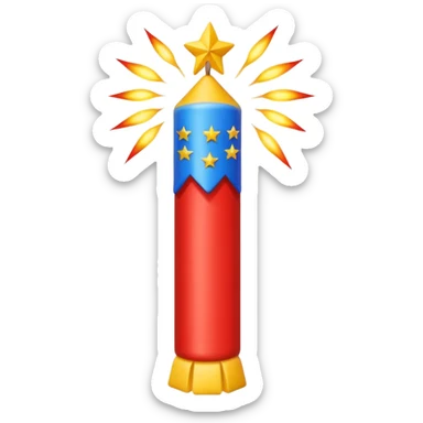 holiday firecracker, festive, bright colors sticker