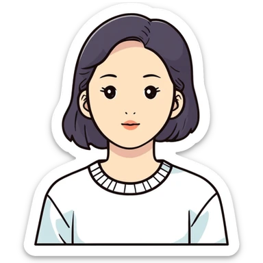 Fashionable Korean woman in her 20s sticker