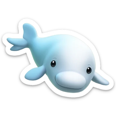 Beluga whale sticker