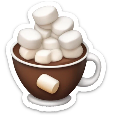 Cup of cocoa with marshmallows  sticker
