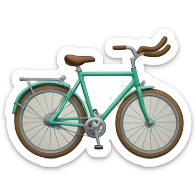 bike with a mustache  sticker