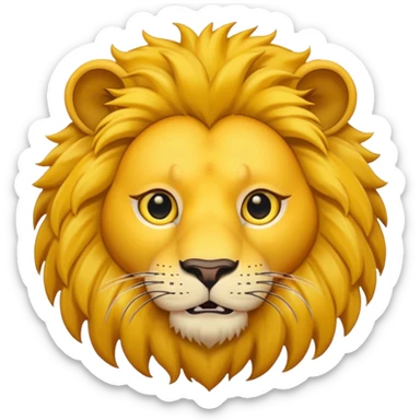 lion face emoji dot eyes sticker