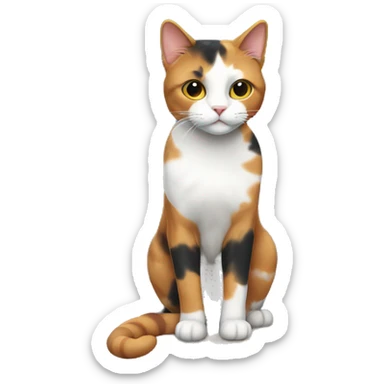 calico cat by the water sticker