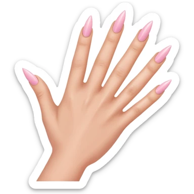 Latin hand with long pointy light pink nails sticker